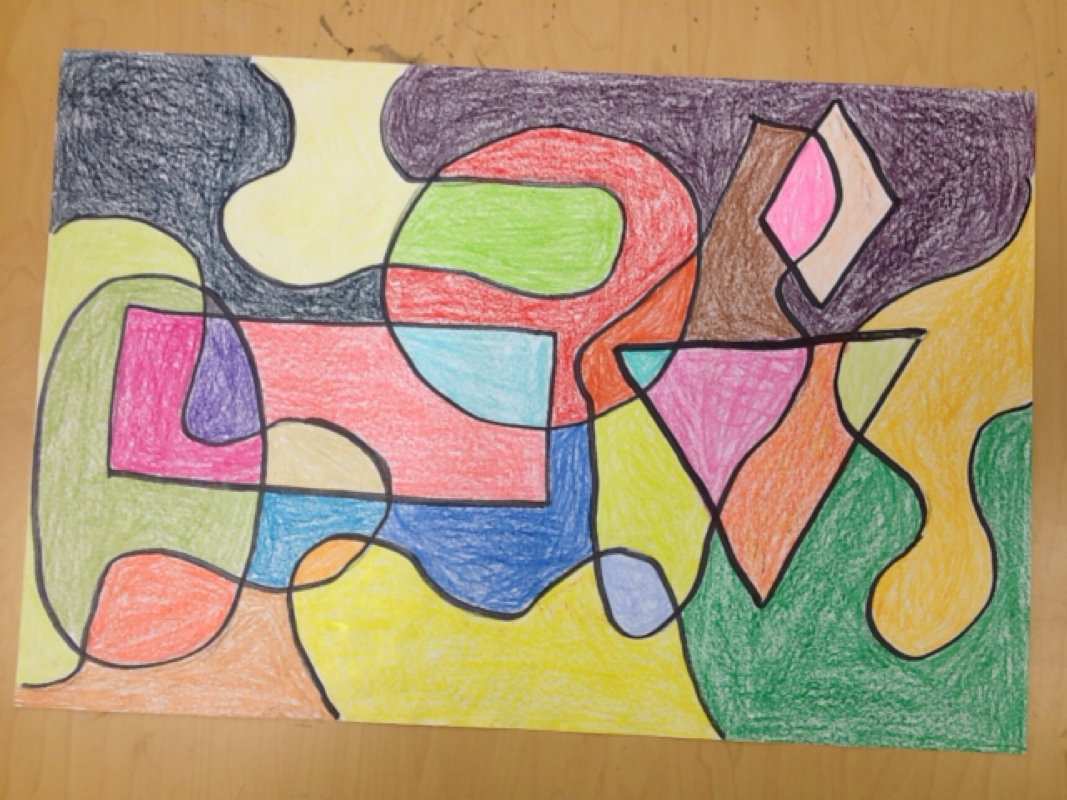 organic and geometric shapes in art